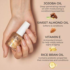 CND Solar Oil Nail Cuticle Care Conditioner, New Large 0.5 oz